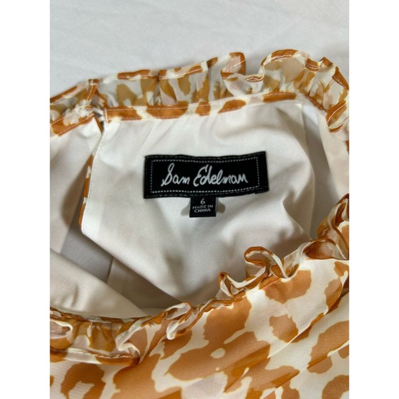 Sam Edelman Women's Animal Print Cheetah Halter Hankerchief Dress Size 6 - Picture 7 of 11